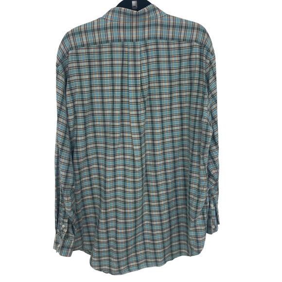 Daniel Cremieux Blue Plaid Long Sleeve Button Down Shirt Tailored Fit Mens Large - Picture 6 of 6